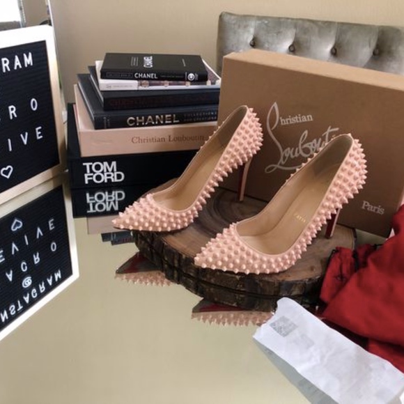 Christian Louboutin Spiked Pigalle in pink! - Picture 2 of 8